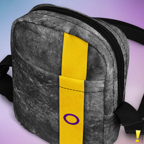 Intersex Pride Grunge Stripe Crossbody Bag